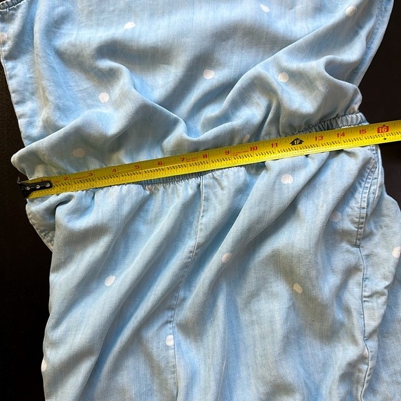 Anthropologie Cloth & Stone High Neck Chambray Wide Leg Jumpsuit - Picture 5 of 9